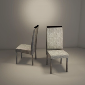 Silla tapizada en cuerina
