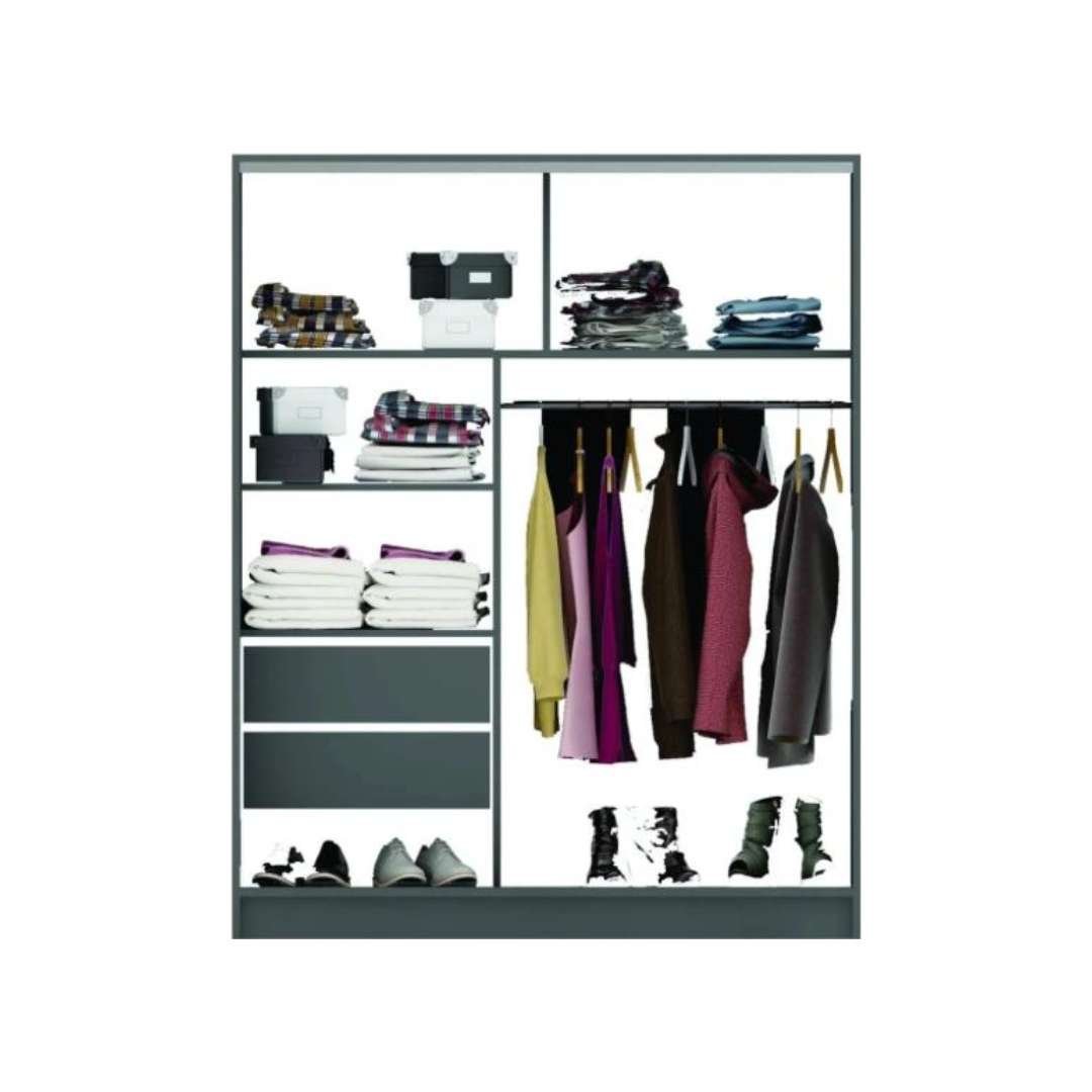 Placard con 2 puertas corredizas y 2 cajones - Imagen 2