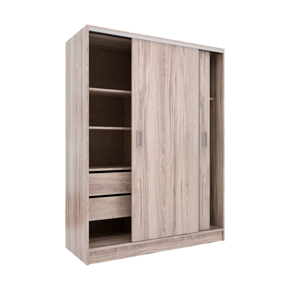 Placard con 2 puertas corredizas y 2 cajones