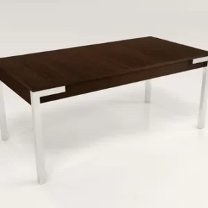 Mesa extensible rectangular con patas cromadas – 1,80 x 0,90