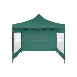 Gazebo Laury 3 x 3 m, tela Oxford, verde, con paredes
