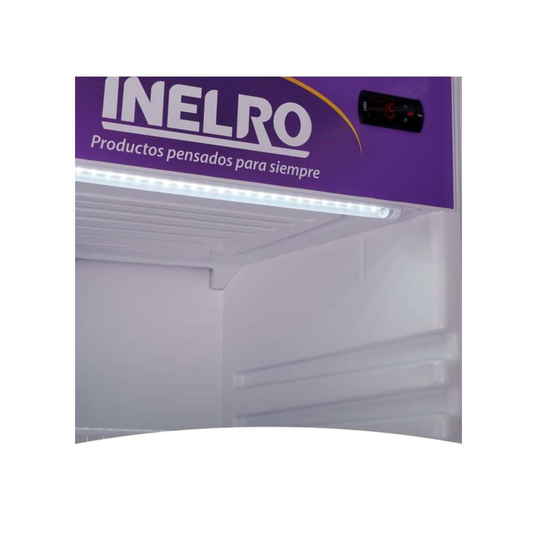 Exhibidora vertical Inelro 390 L — sin cenefa, puerta de doble vidrio - Imagen 3