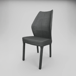 Silla tapizada color plomo