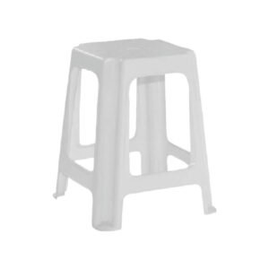 Banqueta Garden Life acero blanco
