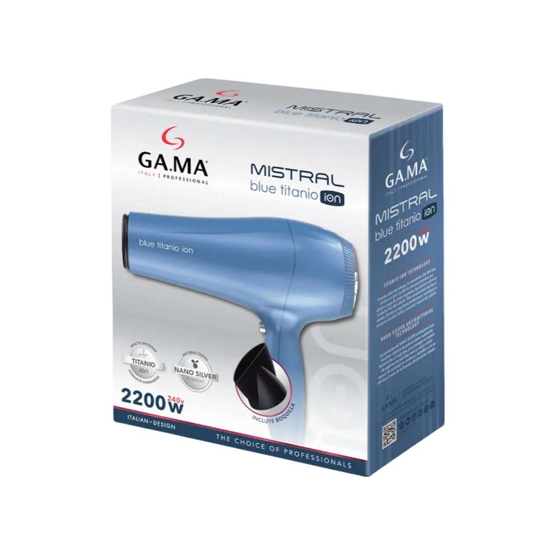 Secador de Cabello GAMA Mistral Blue Titanium - Imagen 2