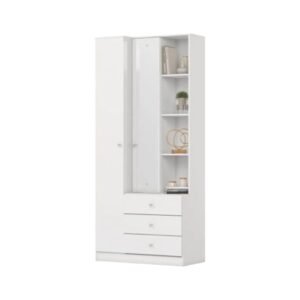Armario Multiuso 2 Puertas 3 Cajones Blanco