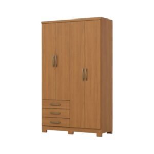 Placard Caju 4 Puertas 3 Cajones Cinamomo