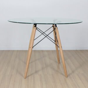 Mesa 1.20 redonda clear vidrio