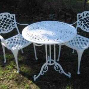 Set Metal Wolf Madrid Tu y Yo 65cm | 1 Mesa + 2 Sillones