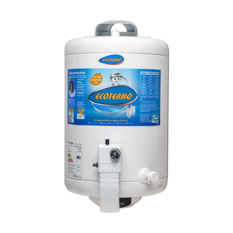 Termotanque a gas Ecotermo alta recuperación 53Lts superior GN/GE